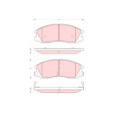 Conjunto de 4 pastilhas de freio TRW GDB3299