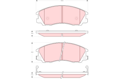 Conjunto de 4 pastilhas de freio TRW GDB3299