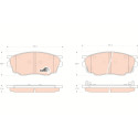 Conjunto de 4 pastilhas de freio COTEC TRW GDB3309