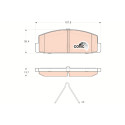 Conjunto de 4 pastilhas de freio COTEC TRW GDB3311