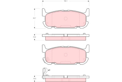Conjunto de 4 pastilhas de freio TRW GDB3318
