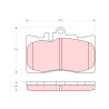 Conjunto de 4 pastilhas de freio TRW GDB3322