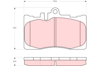 Conjunto de 4 pastilhas de freio TRW GDB3322