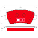 Jogo de 4 pastilhas de freio DTEC COTEC TRW GDB3332DTE