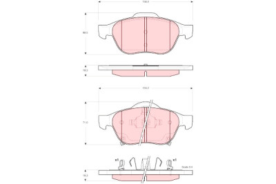 Conjunto de 4 pastilhas de freio TRW GDB3335