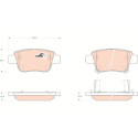Conjunto de 4 pastilhas de freio COTEC TRW GDB3337