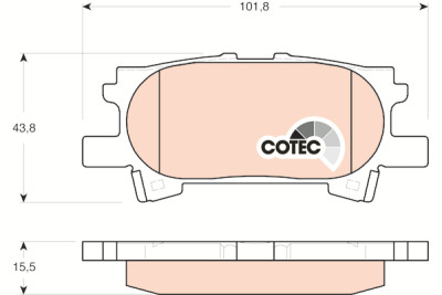 Conjunto de 4 pastilhas de freio COTEC TRW GDB3339