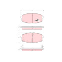 Conjunto de 4 pastilhas de freio COTEC TRW GDB3342