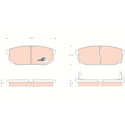Conjunto de 4 pastilhas de freio COTEC TRW GDB3344