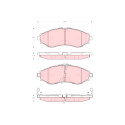 Conjunto de 4 pastilhas de freio TRW GDB3345