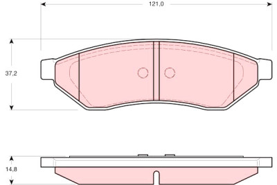 Conjunto de 4 pastilhas de freio TRW GDB3346