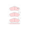 Conjunto de 4 pastilhas de freio COTEC TRW GDB3353