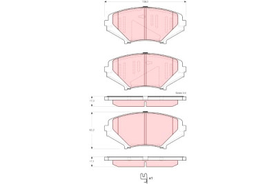 Conjunto de 4 pastilhas de freio TRW GDB3356