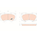 Conjunto de 4 pastilhas de freio COTEC TRW GDB3364