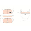 Conjunto de 4 pastilhas de freio COTEC TRW GDB3366