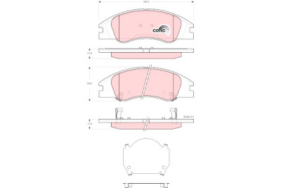 Conjunto de 4 pastilhas de freio COTEC TRW GDB3367