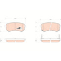 Conjunto de 4 pastilhas de freio COTEC TRW GDB3370
