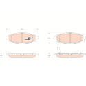 Conjunto de 4 pastilhas de freio COTEC TRW GDB3373