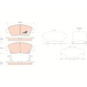 Conjunto de 4 pastilhas de freio COTEC TRW GDB3375