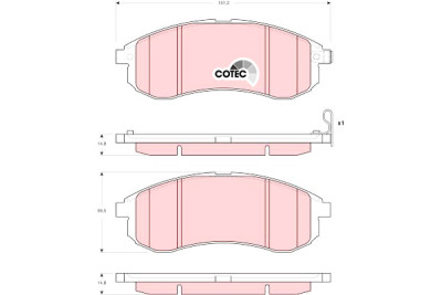 Conjunto de 4 pastilhas de freio COTEC TRW GDB3380