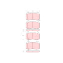 Conjunto de 4 pastilhas de freio TRW GDB3381