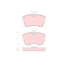 Conjunto de 4 pastilhas de freio TRW GDB339
