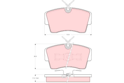 Conjunto de 4 pastilhas de freio TRW GDB339