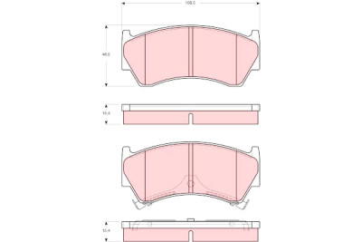 Conjunto de 4 pastilhas de freio TRW GDB3391