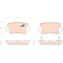 Conjunto de 4 pastilhas de freio COTEC TRW GDB3408
