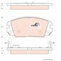 Conjunto de 4 pastilhas de freio COTEC TRW GDB3409