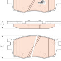 Conjunto de 4 pastilhas de freio COTEC TRW GDB3420