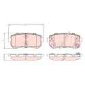 Conjunto de 4 pastilhas de freio COTEC TRW GDB3421