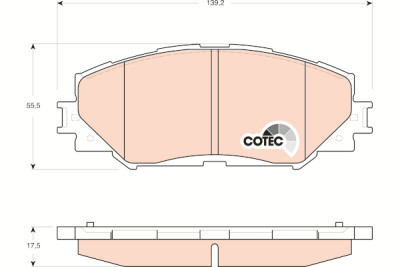 Conjunto de 4 pastilhas de freio COTEC TRW GDB3425