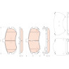 Conjunto de 4 pastilhas de freio TRW GDB3431
