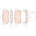 Conjunto de 4 pastilhas de freio TRW GDB3432