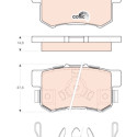 Conjunto de 4 pastilhas de freio COTEC TRW GDB3438