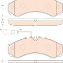 Conjunto de 4 pastilhas de freio TRW GDB3440