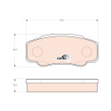 Conjunto de 4 pastilhas de freio COTEC TRW GDB3441