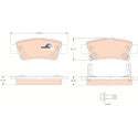 Conjunto de 4 pastilhas de freio COTEC TRW GDB3446