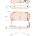 Conjunto de 4 pastilhas de freio COTEC TRW GDB3449