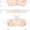 Conjunto de 4 pastilhas de freio COTEC TRW GDB3458