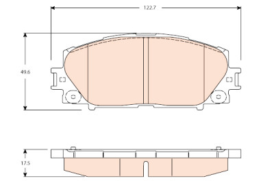 Conjunto de 4 pastilhas de freio TRW GDB3459