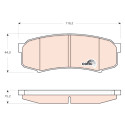 Conjunto de 4 pastilhas de freio COTEC TRW GDB3464