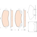 Conjunto de 4 pastilhas de freio TRW GDB3487