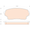 Conjunto de 4 pastilhas de freio TRW GDB3490