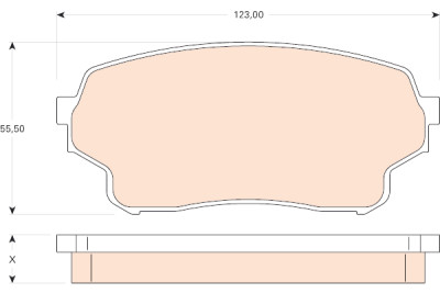 Conjunto de 4 pastilhas de freio TRW GDB3490