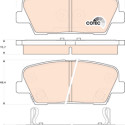 Conjunto de 4 pastilhas de freio COTEC TRW GDB3499