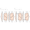 Conjunto de 4 pastilhas de freio TRW GDB3503