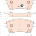 Conjunto de 4 pastilhas de freio COTEC TRW GDB3509