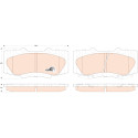 Conjunto de 4 pastilhas de freio COTEC TRW GDB3528